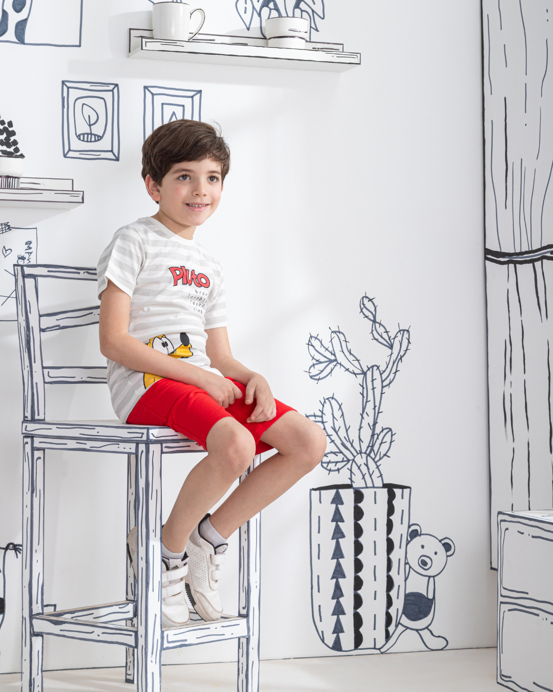 Pluto the dog بيجاما أولادي نُص كُم