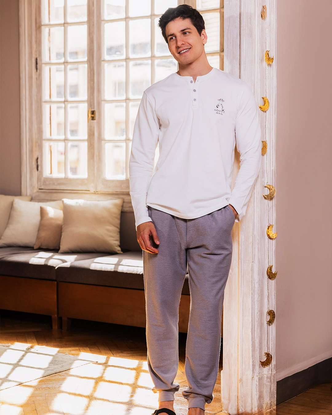 Tigger House Man بيجاما رجالي كُم طويل