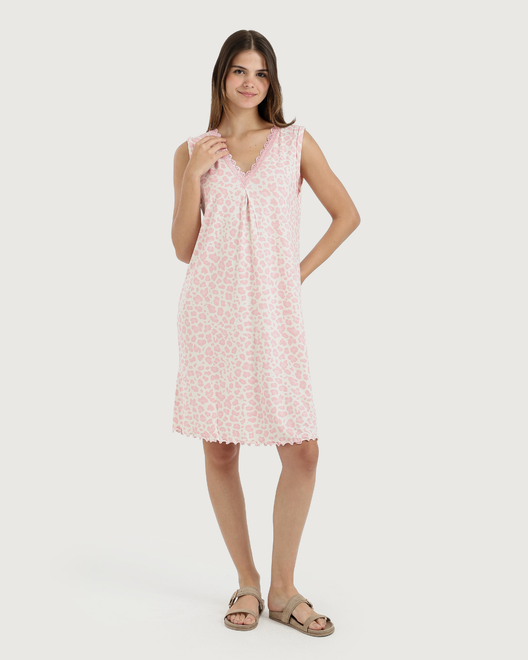 Women's V-Neck Camisole with Printed Sleeve