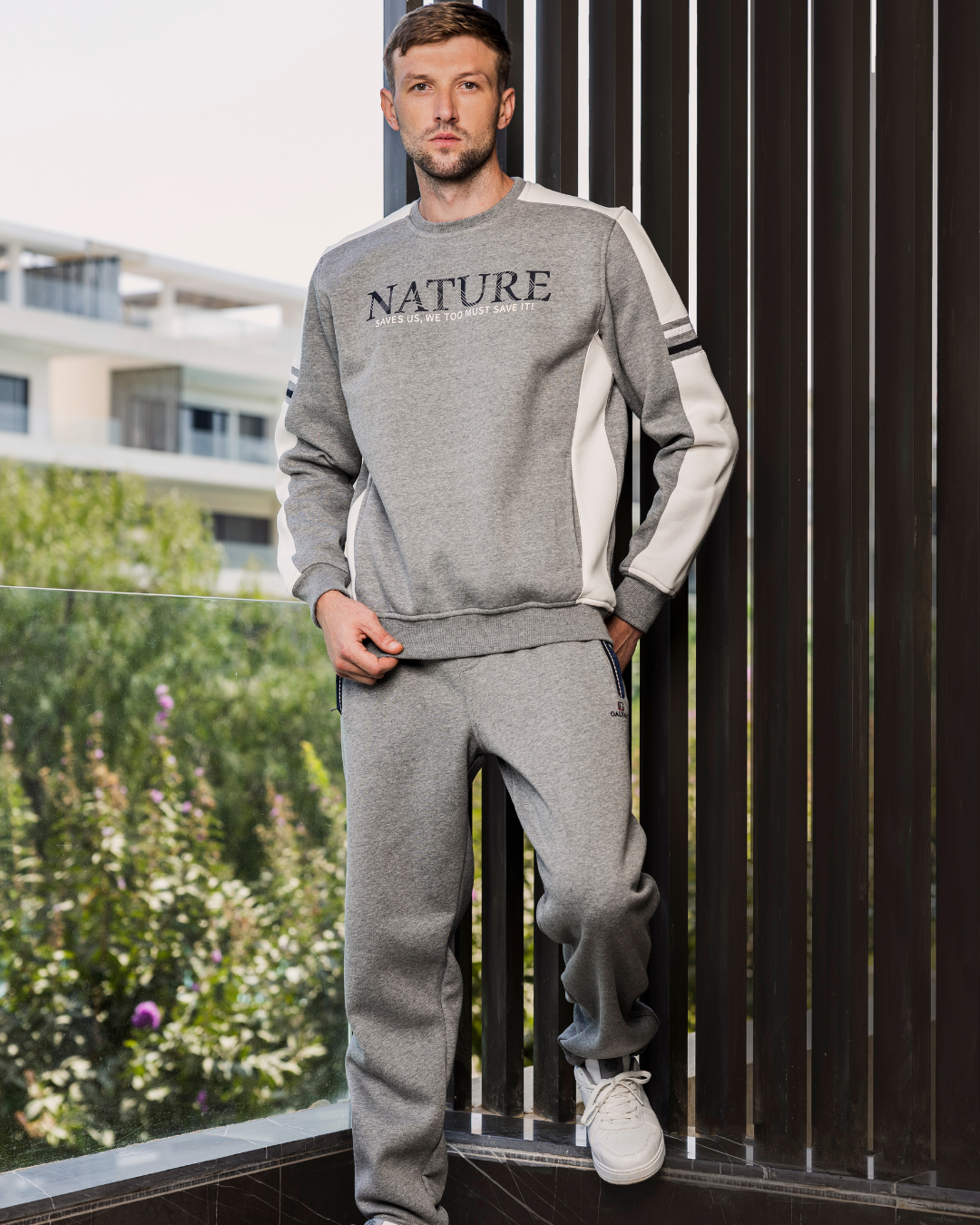NATURE بيجامه رجالي طباعه علي الصدر