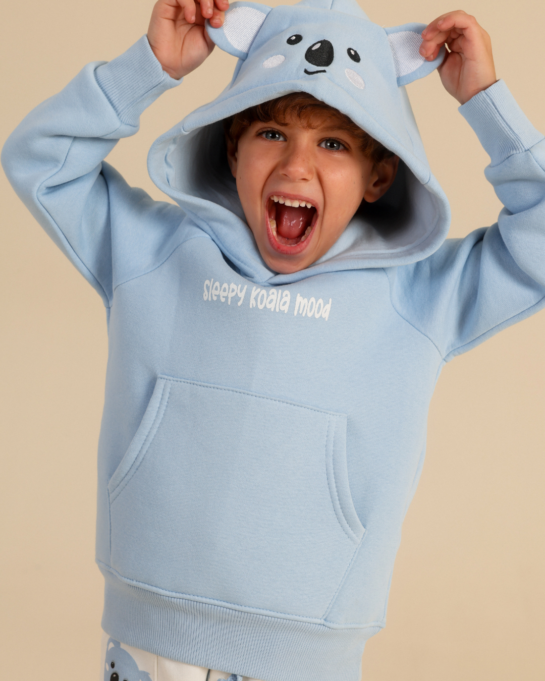 Kids' koala hoodie pajamas