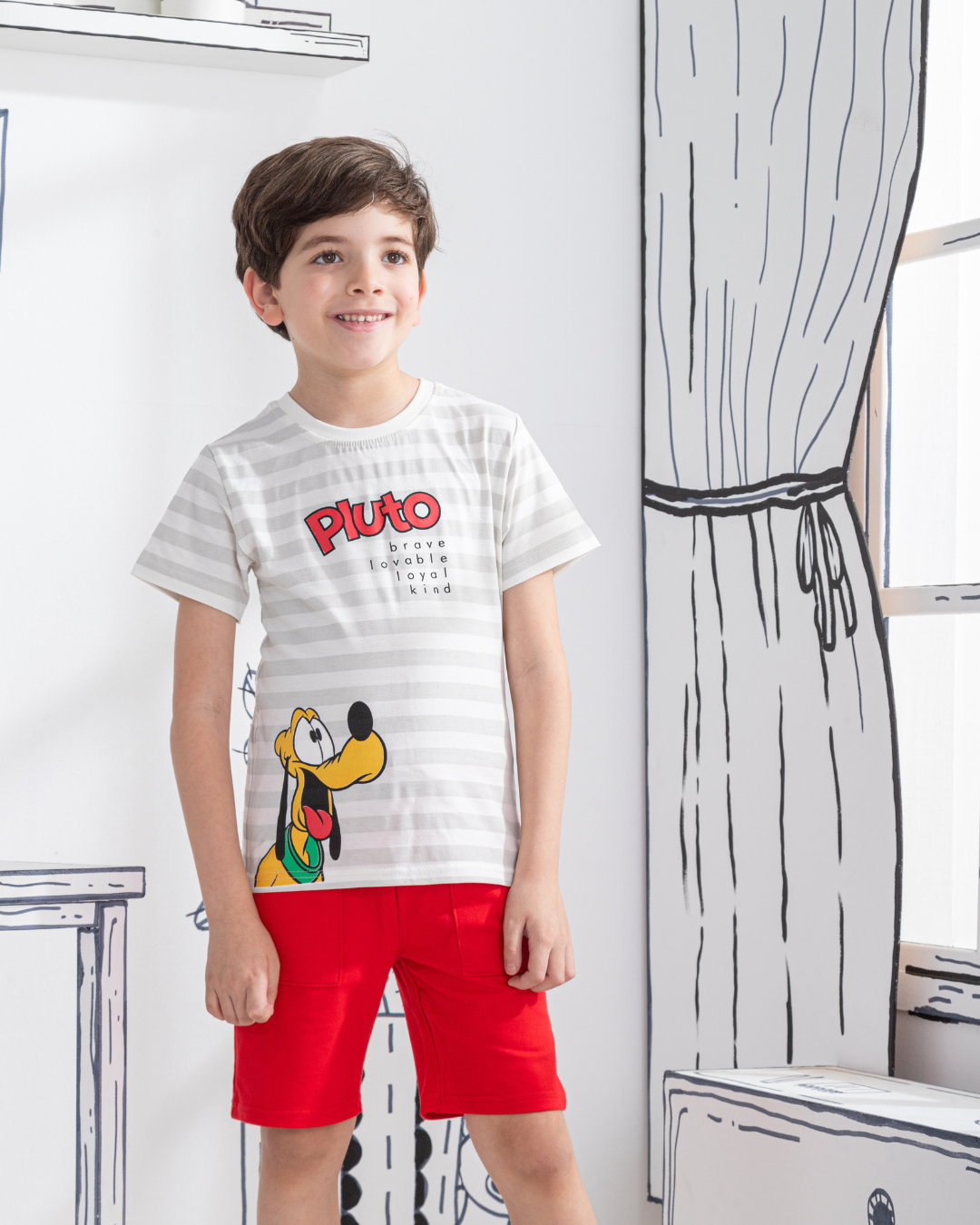 Pluto the dog بيجاما أولادي نُص كُم