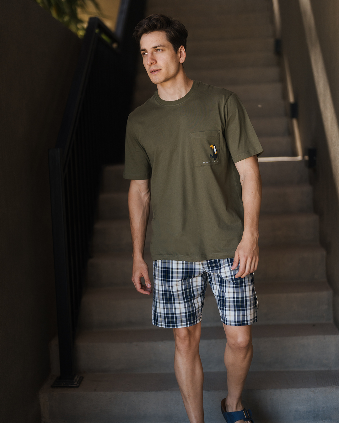 Toucan Pocket Men's Half Sleeve Pajamas