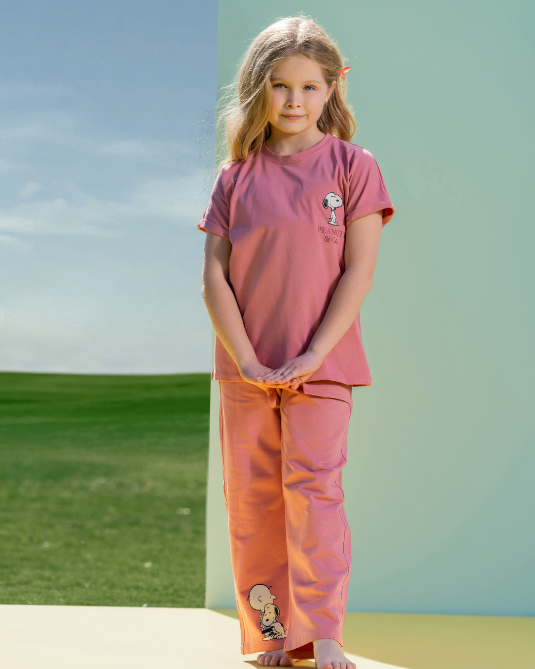 Snopy Friends Girls' pajama half sleeve pants