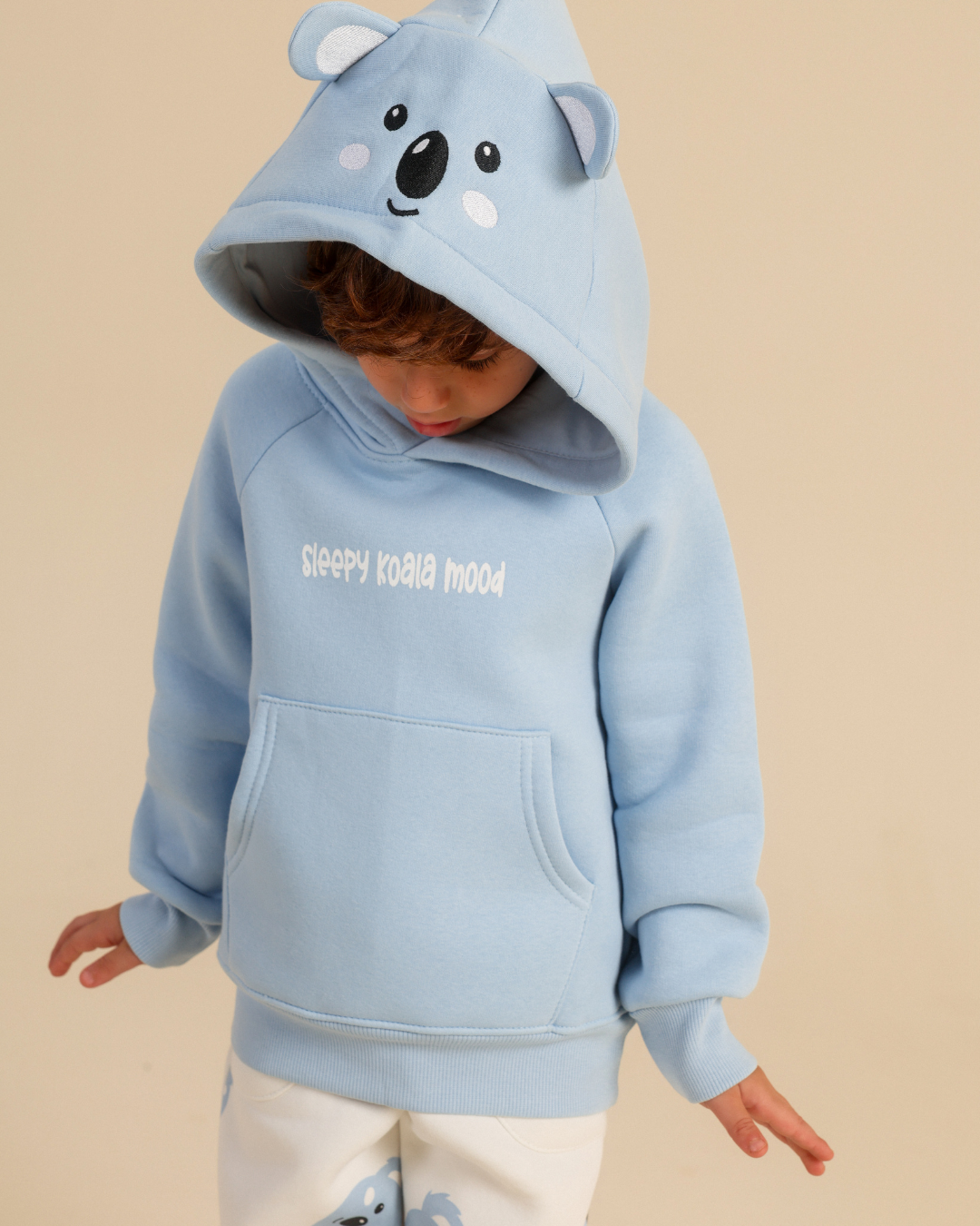 Kids' koala hoodie pajamas