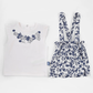 Florie girls' pajamas with a printed t-shirt and pocket