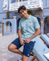 Jacquard Polo Short Set