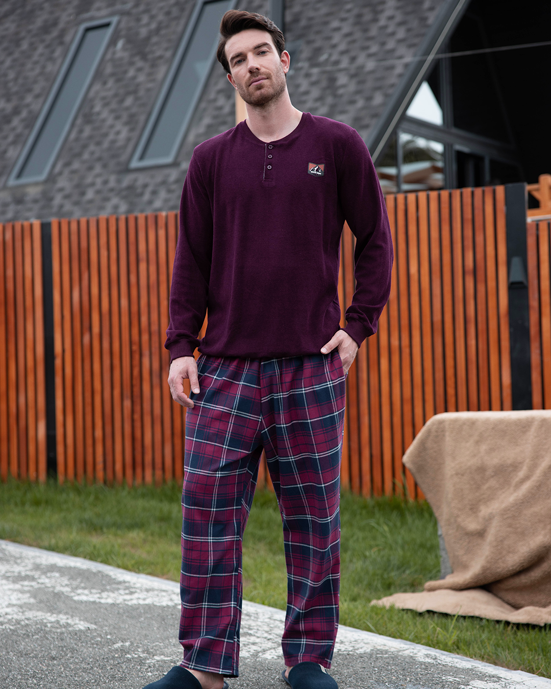 بيجاما رجالي كاشمير Mountain badge