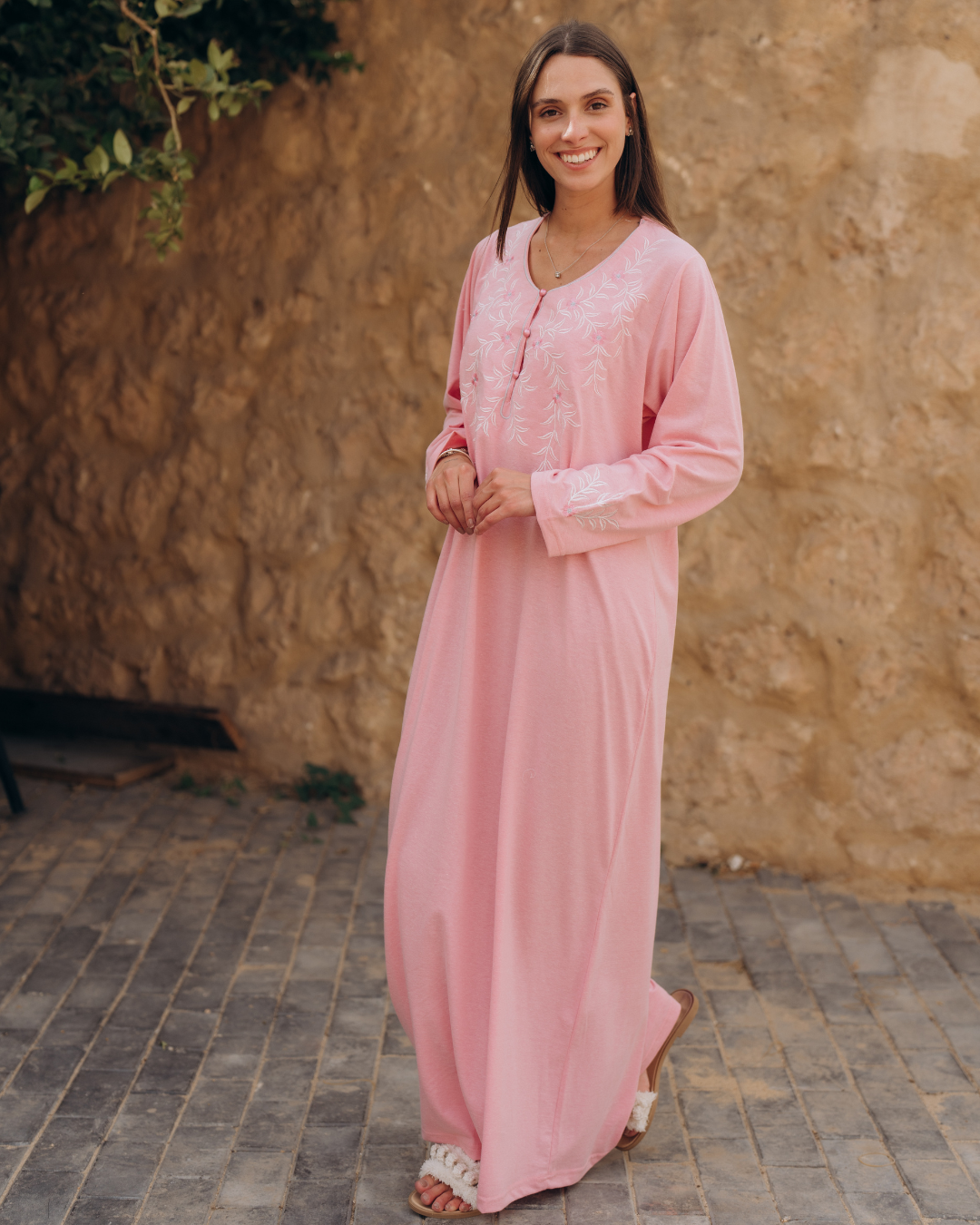 قميص حريمي كم راوند زراير مطرز فروع