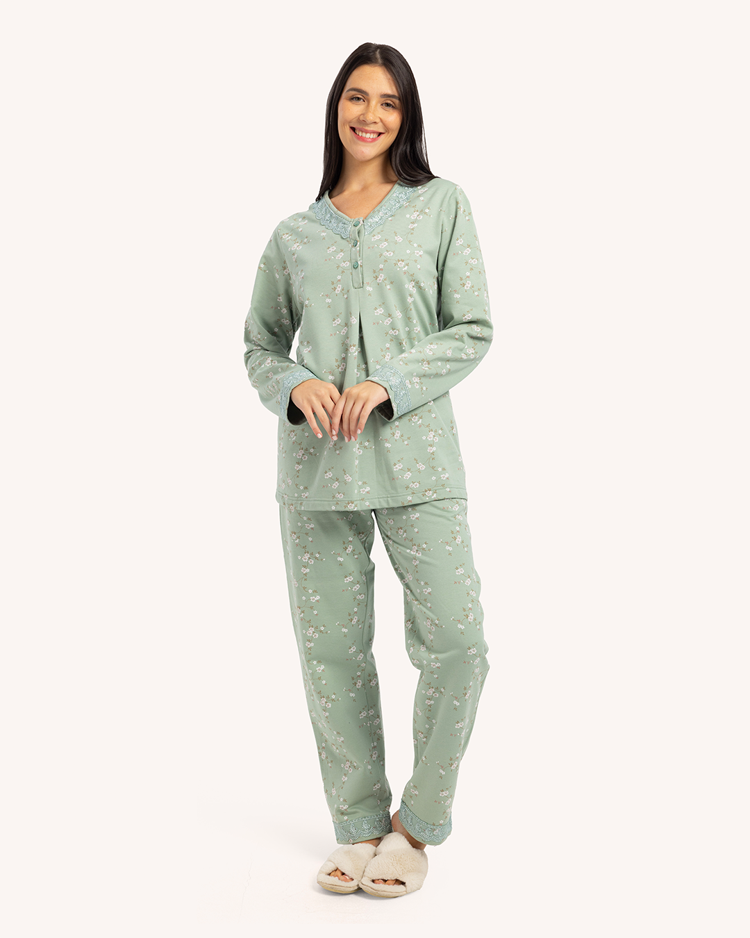 بيجاما حريمى مطبوعه بكم بنطلون