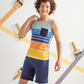 stripe بيجاما شورت اولادي جونيور