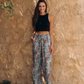 Colorful rose viscose pants