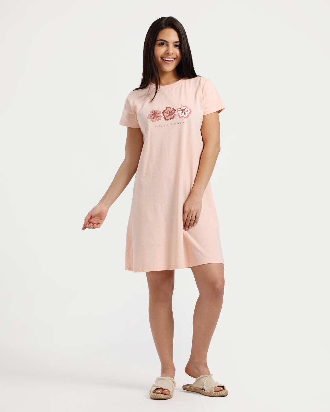 قميص قطن ورود الصيف