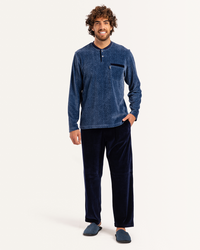 بيجاما رجالى قطيفة بنطلون ساده