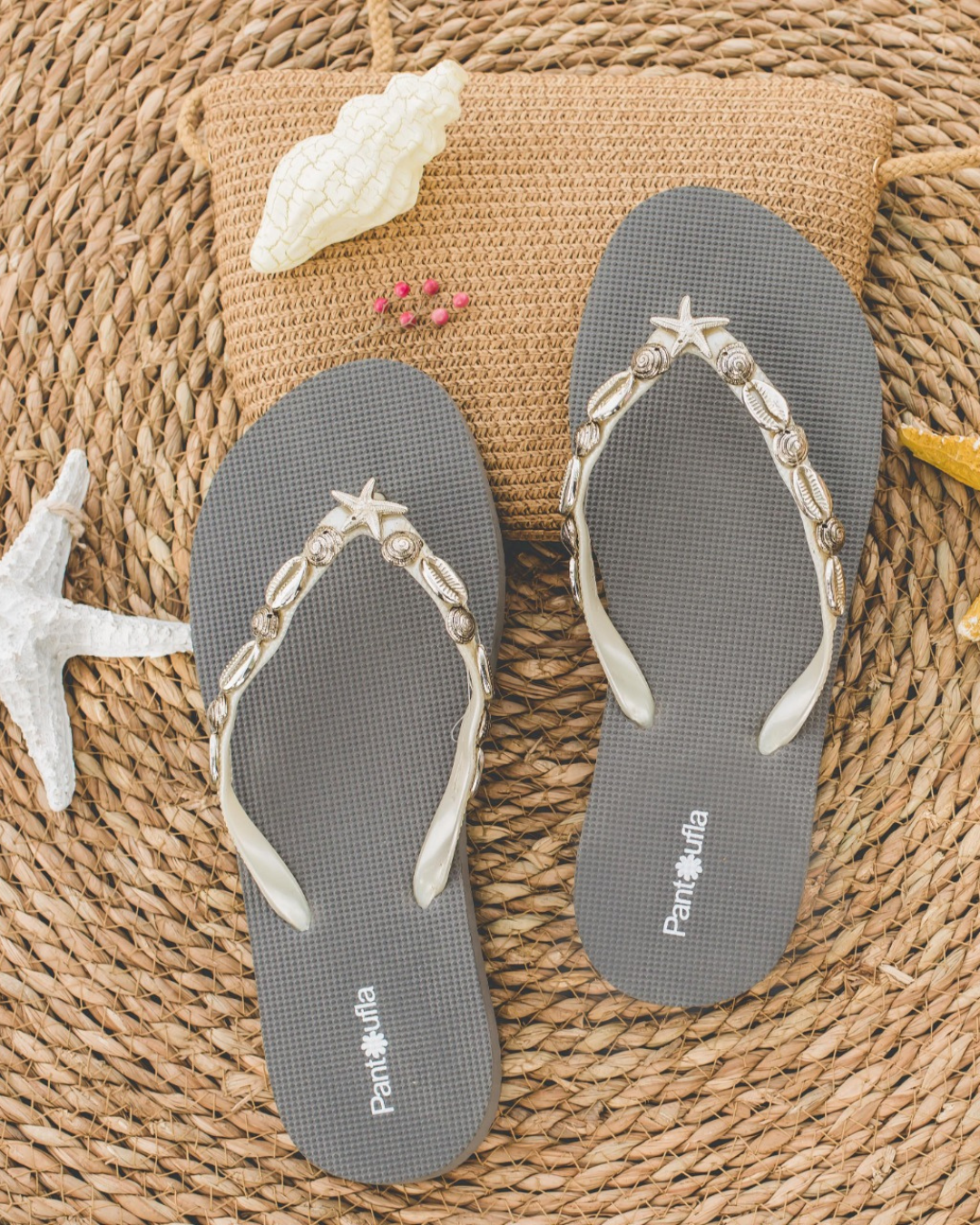 Stars Gray Women's Summer Slippers Stars Gray