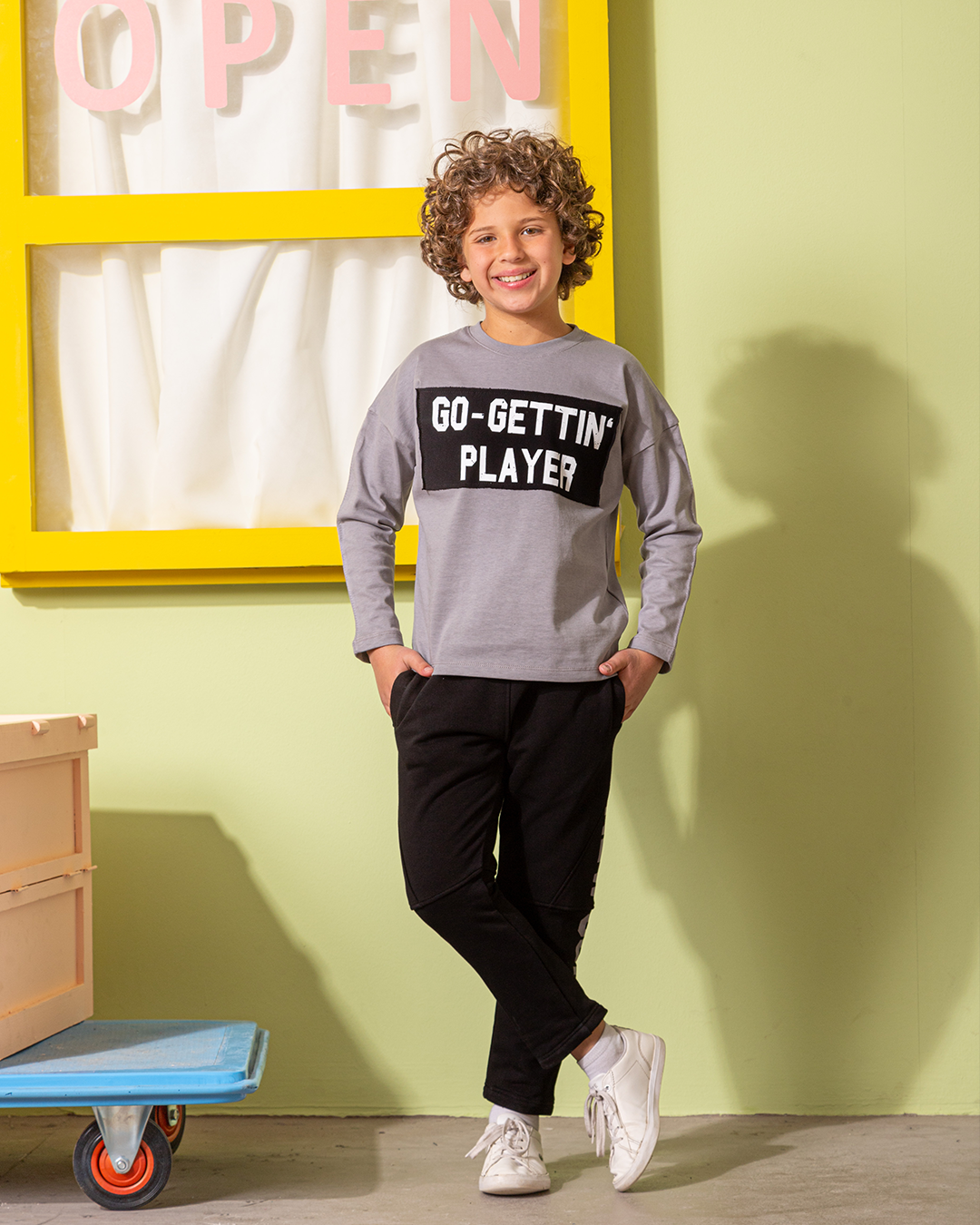 NEW GOAL بيجامة اولادي وسط خريفي