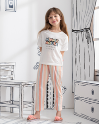 Minnie mouse summer vibes Girls' half sleeve pajamas