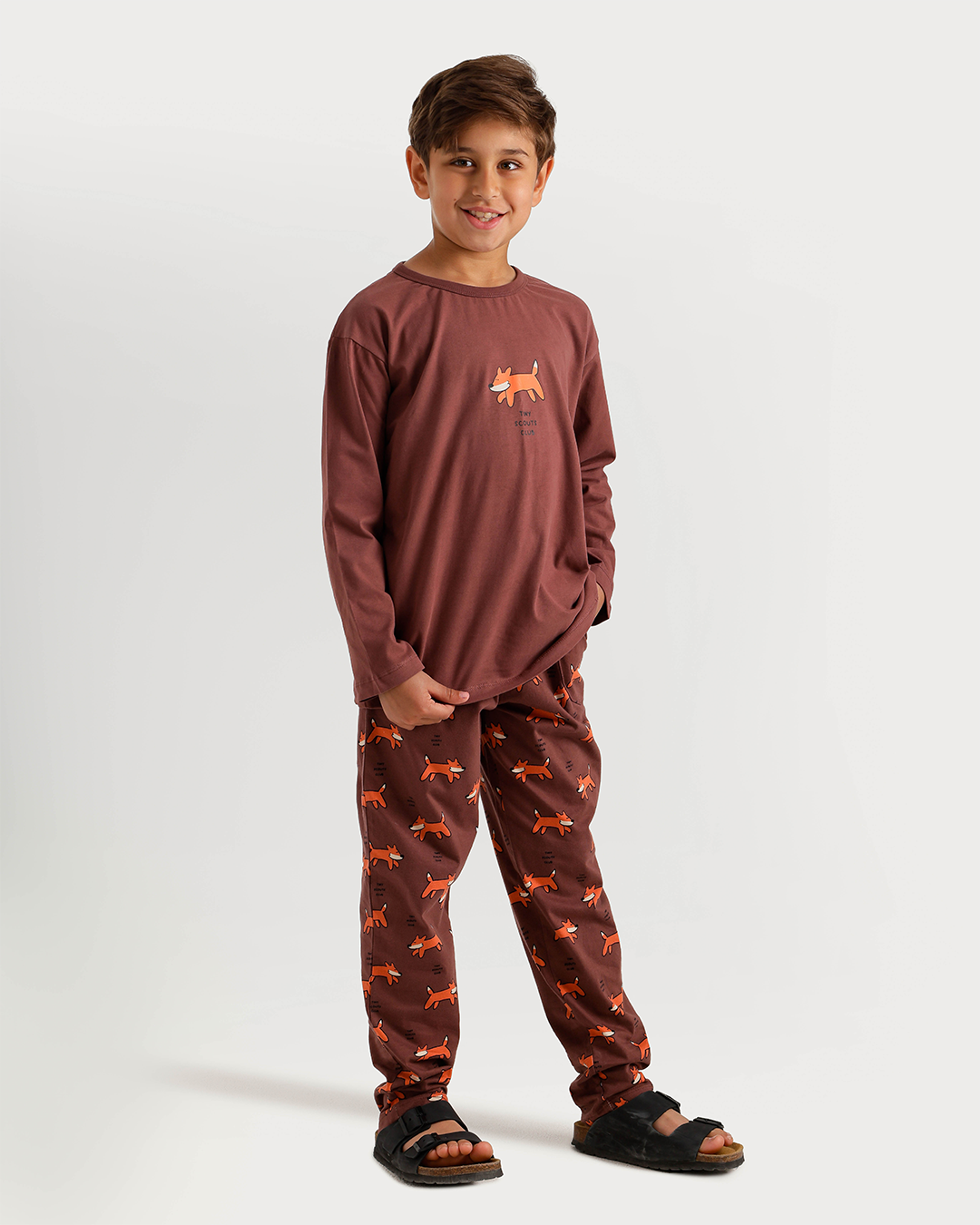 Wild Fox Pajama in Warm Colors