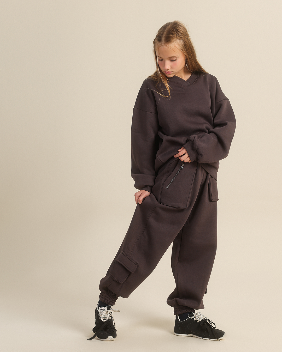 Unisex Oversized Collar Sweatshirt