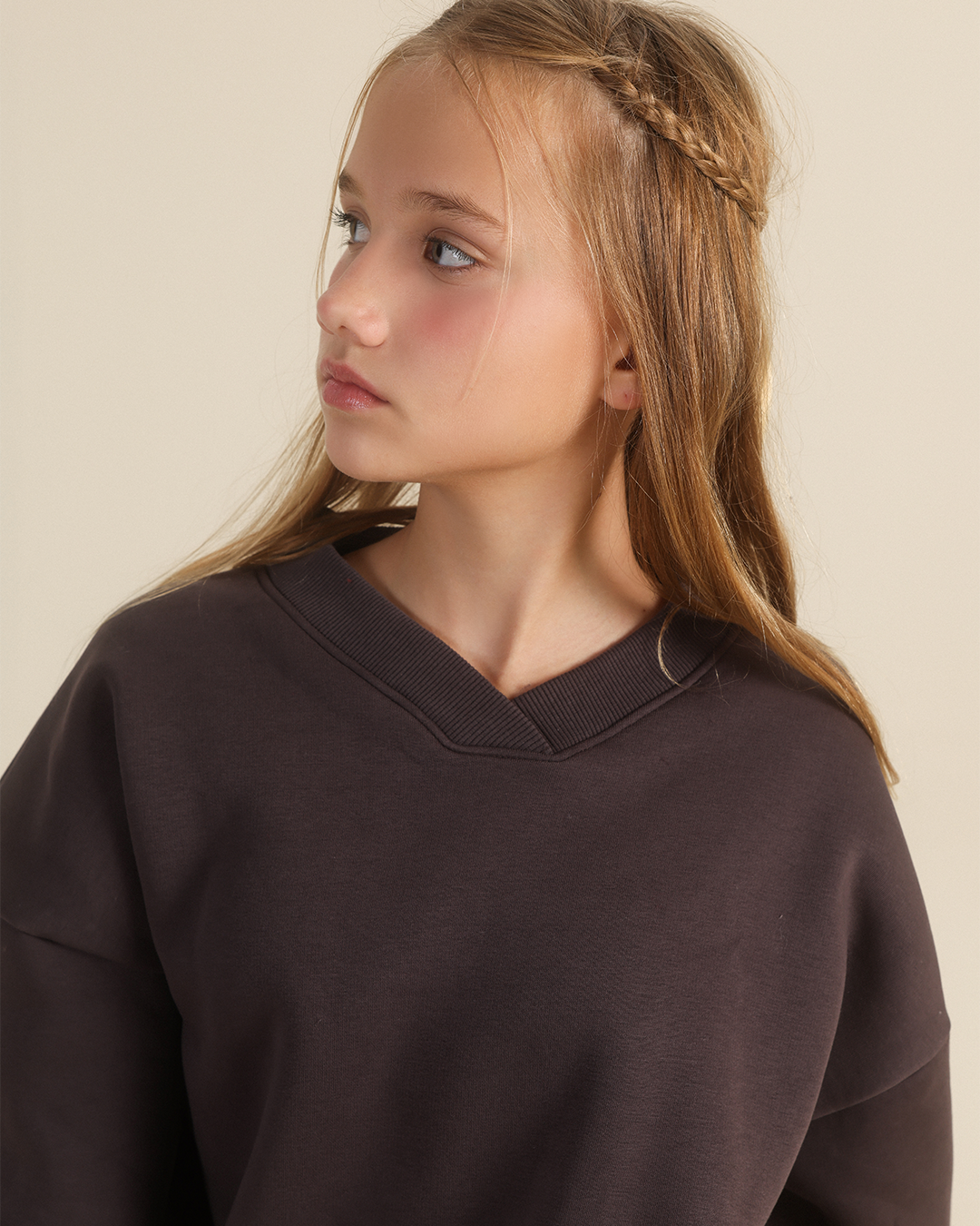 Unisex Oversized Collar Sweatshirt