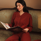 Melton loungewear set with front buttons
