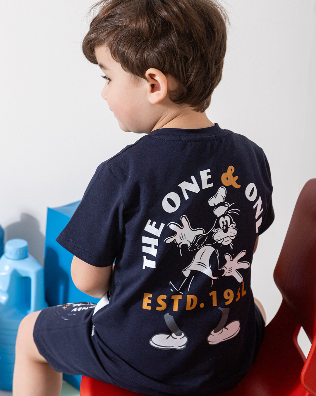 MARVY Goofy The One Only بيجامة اولادي وسط كحلي