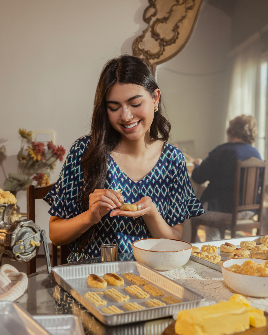 Geometric vibes women's nightgown