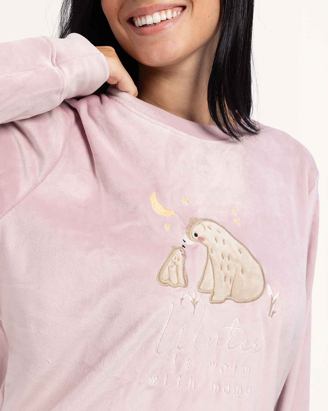 بيجاما بنطلون و توب كم طويل اصدقاء الشتاء