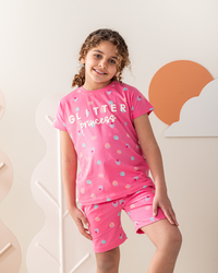 بيجاما شورت قطن نص كُم طباعه فروله