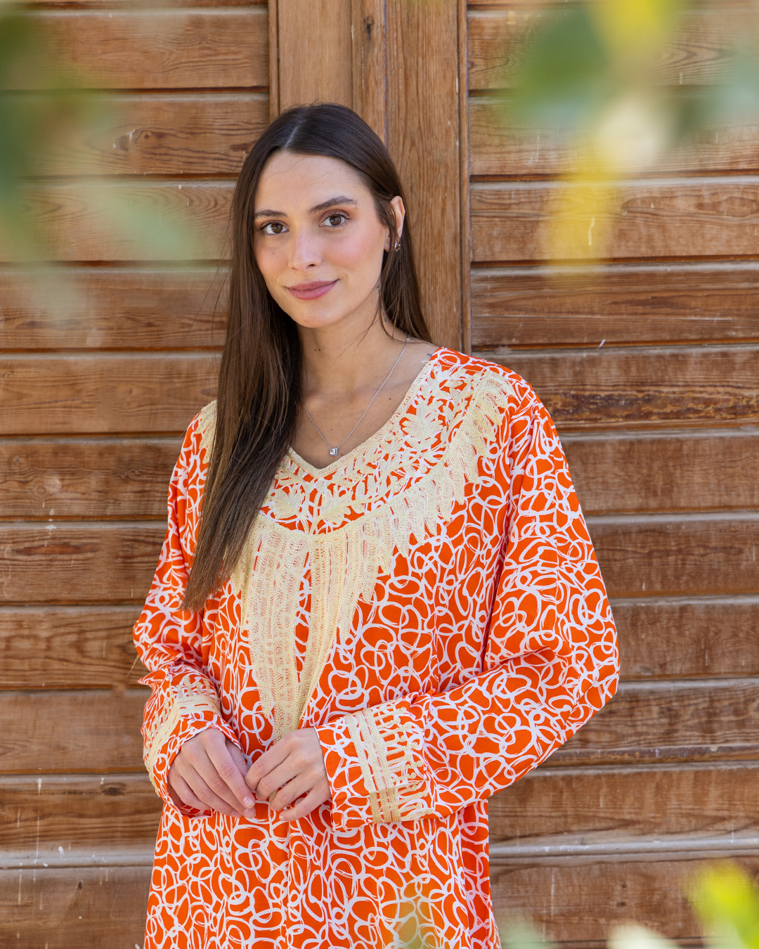 Viscose shirt with embroidered sleeves 11