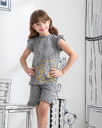 Pooh Bear girls half sleeve pajamas