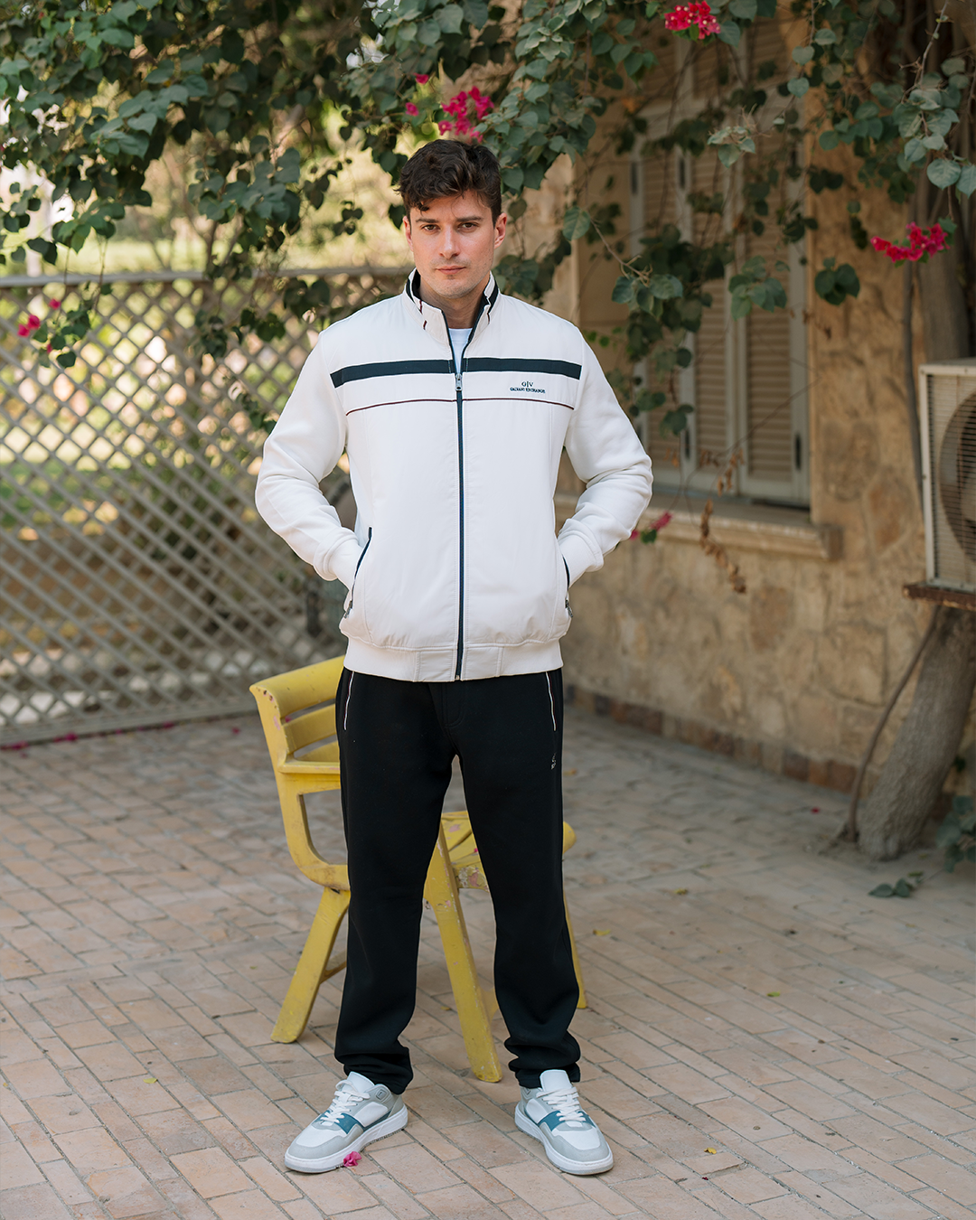 G/V GALVANI بيجامه رجالي ياقة وبسوسته مفتوح وبجيوب