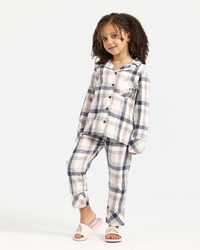 بيجاما بناتي بزراير كاروهات الربيع