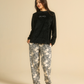 Pajama set in black pearl nights