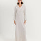 Ribbed nightgown with floral print