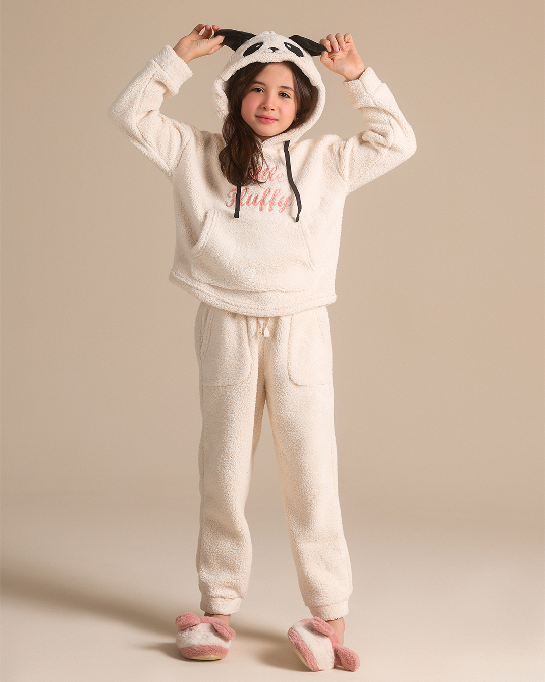 Cute little panda kids girls pajama