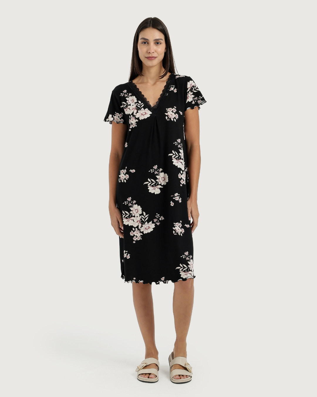 Women's V-Neck Half Sleeve Floral Camisole