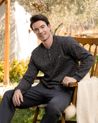 Small Cubes Men's buttoned pajamas