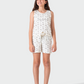 Pajama shorts and top with small hearts