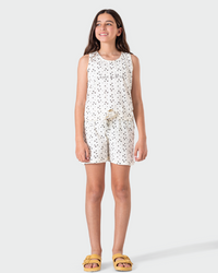 Pajama shorts and top with small hearts