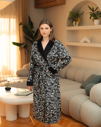Women's Robe Cool Shawl Short Rotary Patterned Polar Pattern