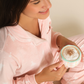 Women button up pajama in rose forest