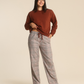 Women Oversized sweatshirt with plaid pants