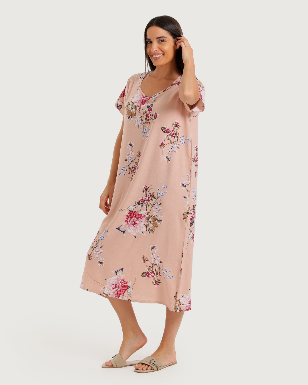 قميص فسكوز قصير مشجر 001