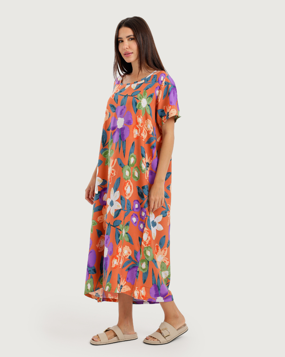Short Patterned Viscose Shirt 002