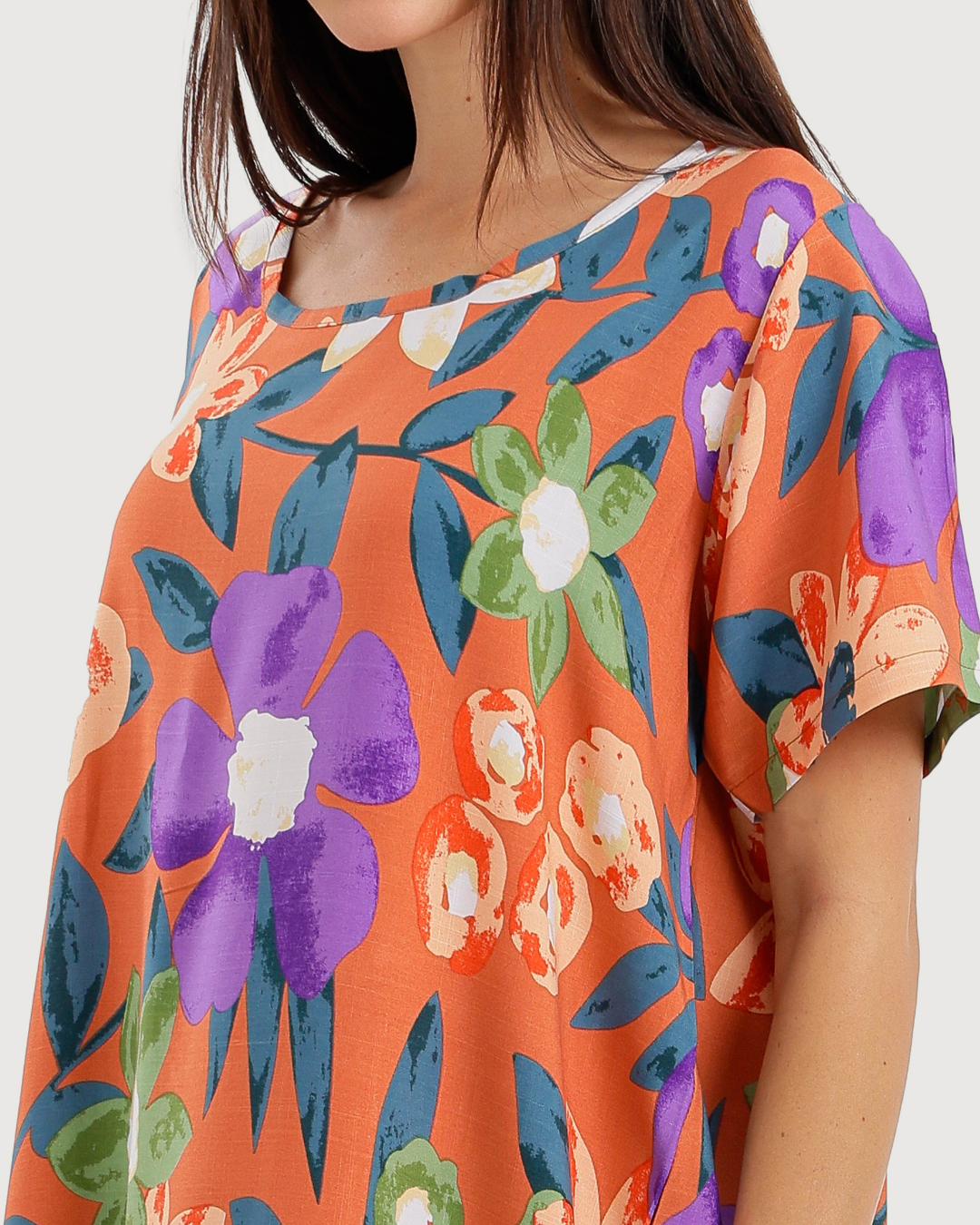 Short Patterned Viscose Shirt 002