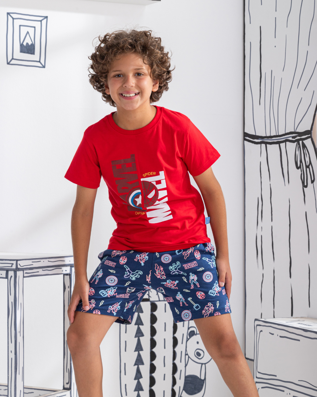 Marvel neon بيجاما اولادي