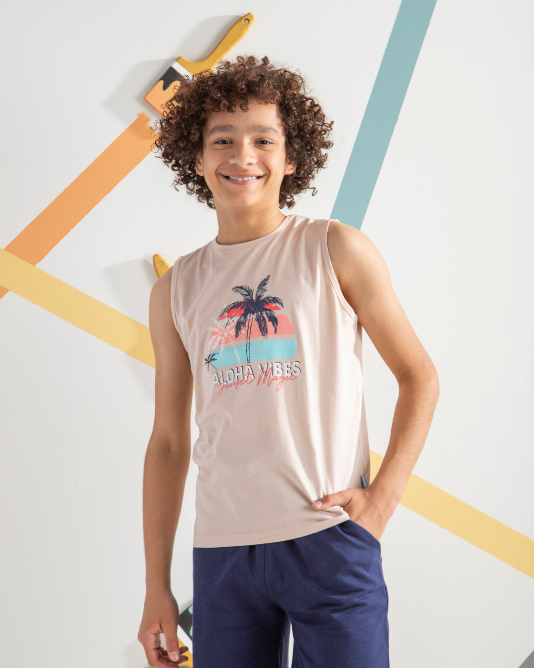 Aloha Vibes تيشرت اولادي كت قطن 100%