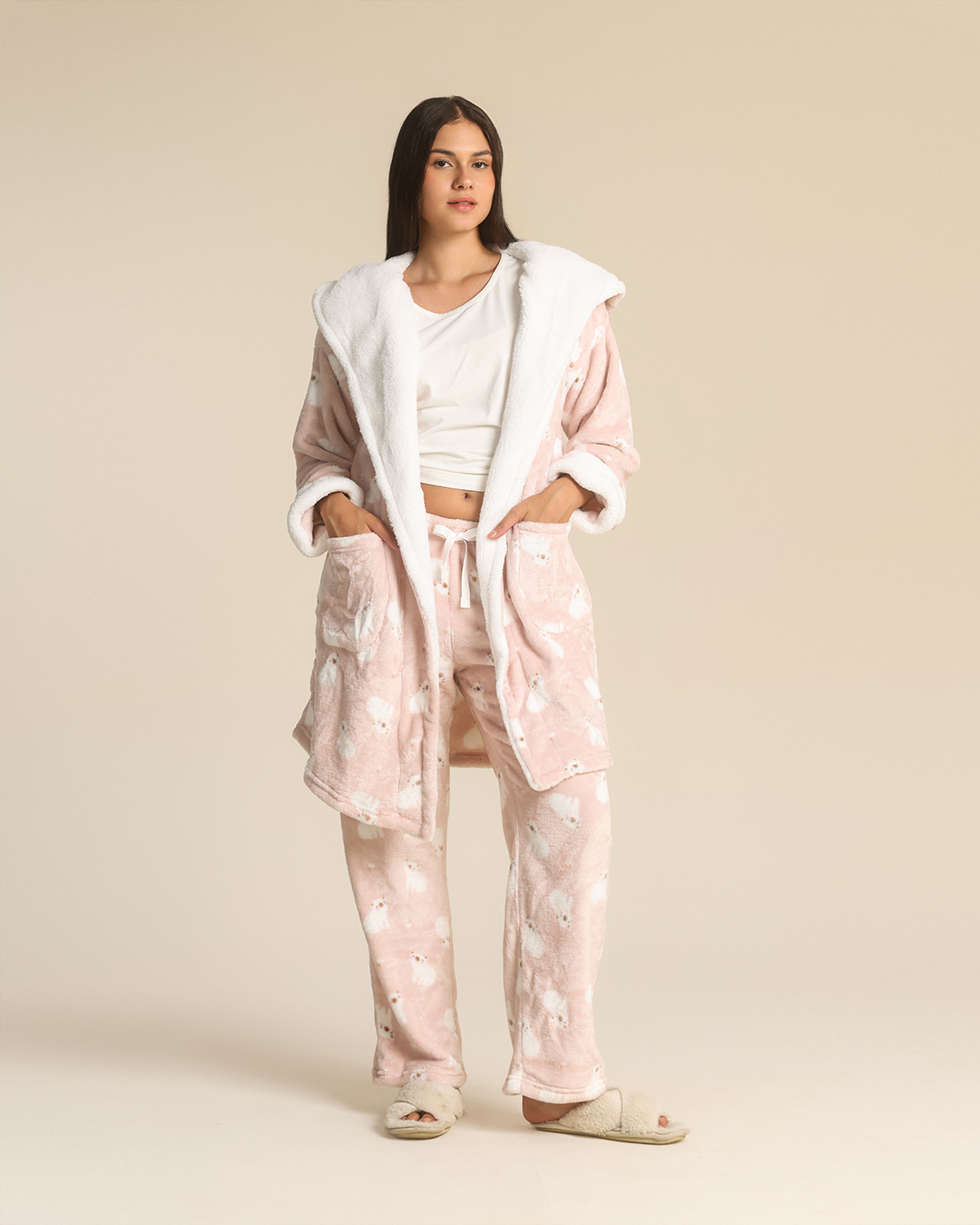 Lovely Bear Women Pant in Pink