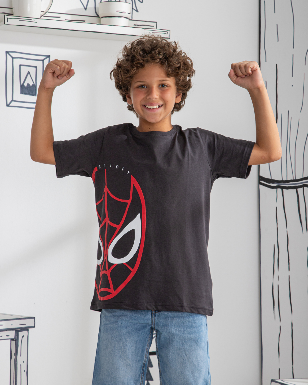 Spiderman تيشرت أولادي نص كم